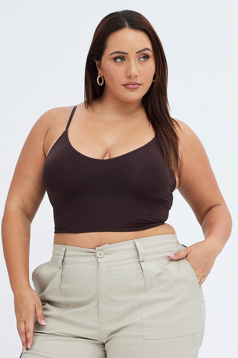 Brown Seamless Bralette for YouandAll Fashion