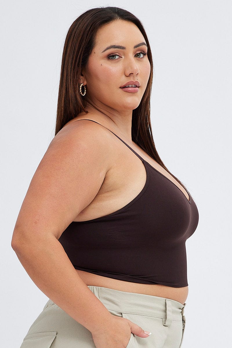 Brown Seamless Bralette for YouandAll Fashion