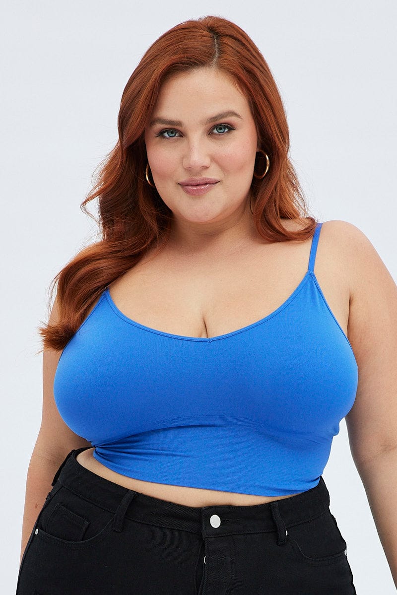 Blue Seamless Bralette for YouandAll Fashion