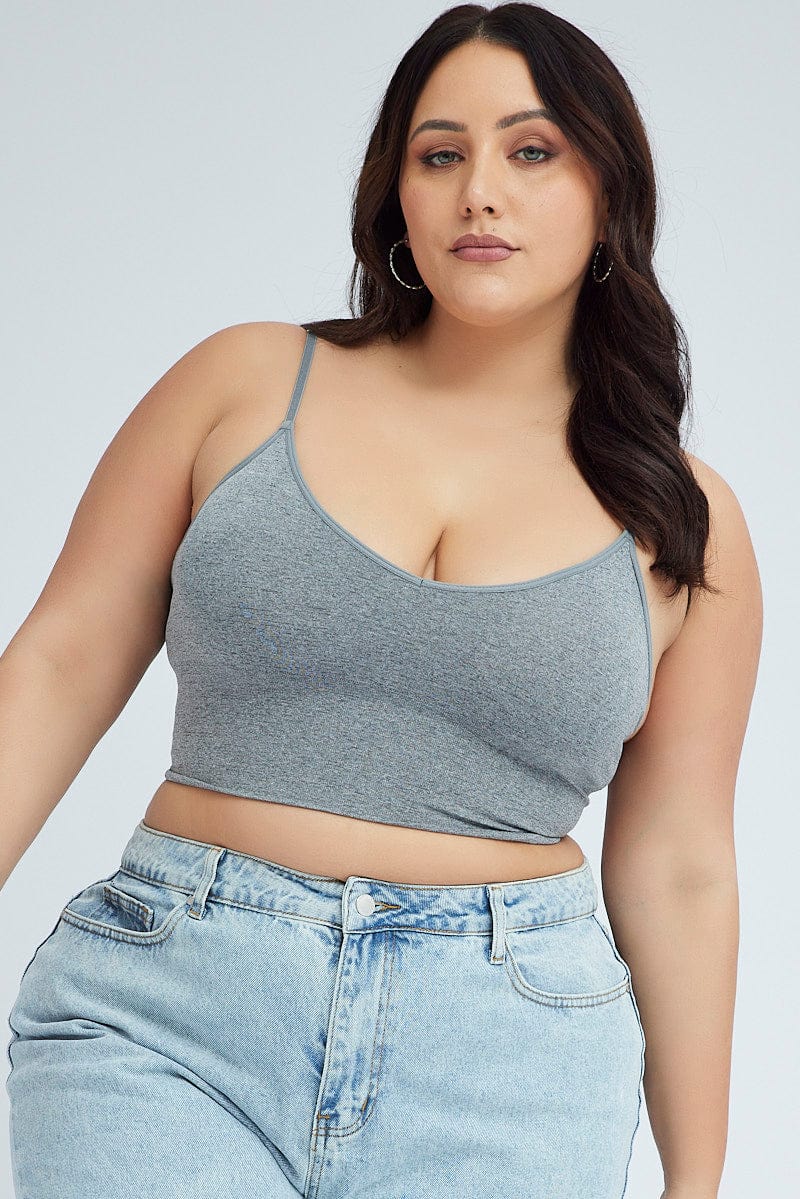 Grey Seamless Bralette for YouandAll Fashion