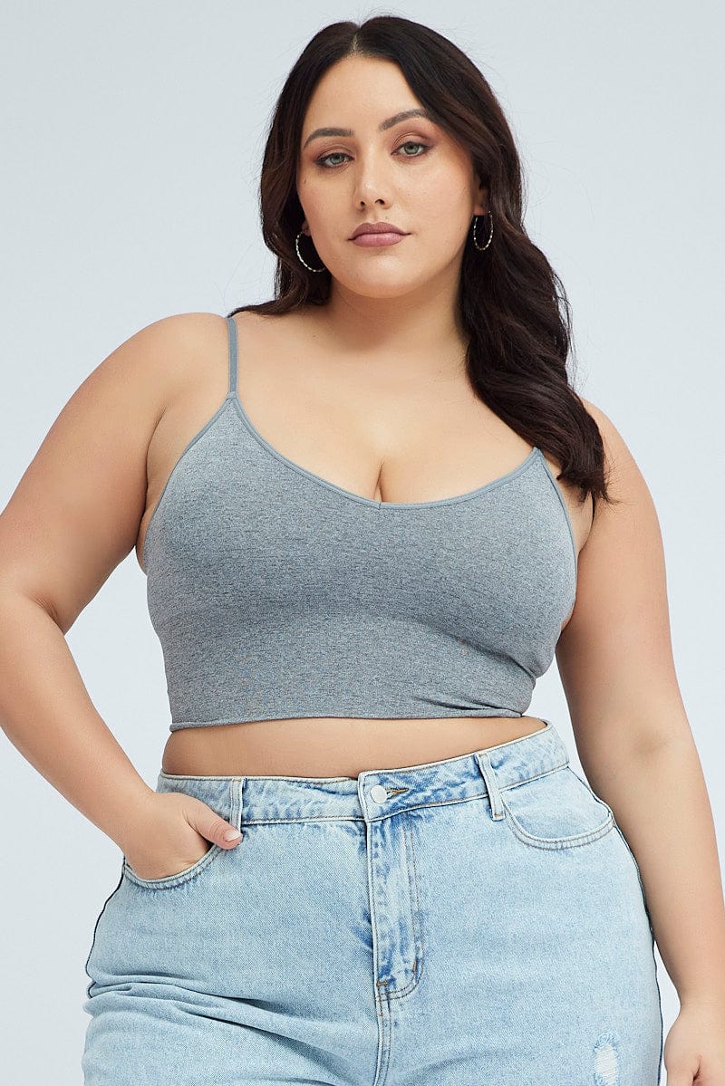 Grey Seamless Bralette for YouandAll Fashion