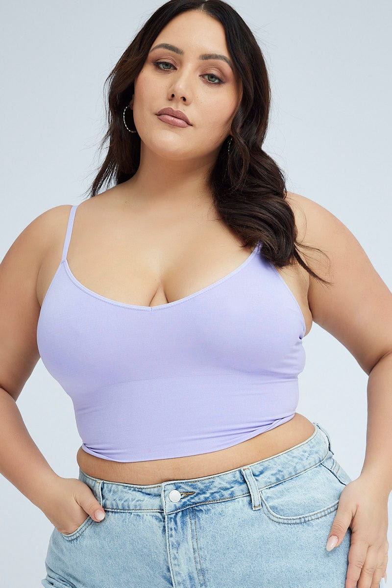 Purple Seamless Bralette for YouandAll Fashion