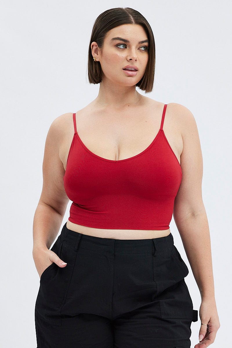 Red Seamless Bralette for YouandAll Fashion