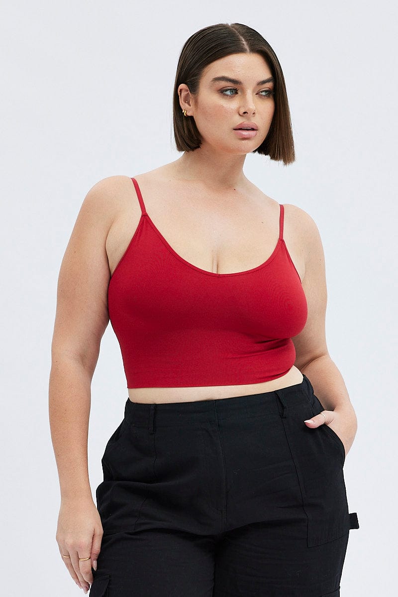 Red Seamless Bralette for YouandAll Fashion