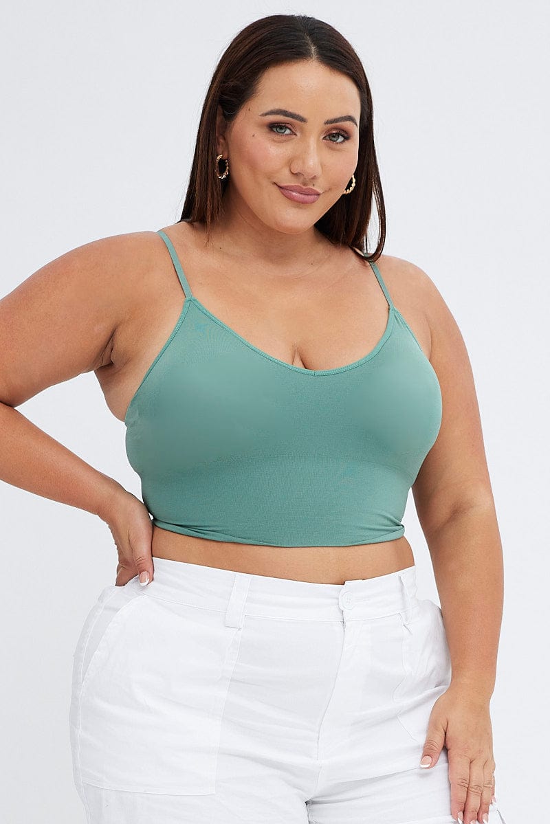 Green Seamless Bralette for YouandAll Fashion