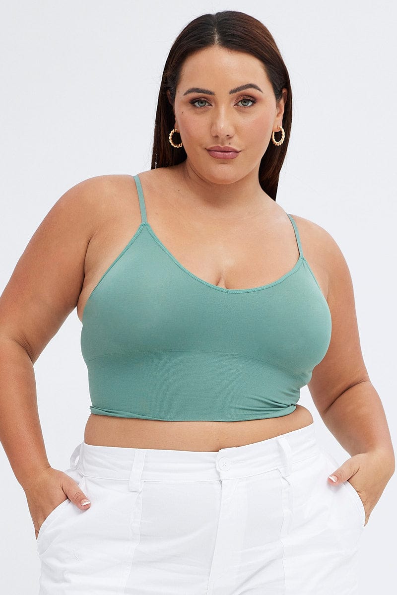 Green Seamless Bralette for YouandAll Fashion