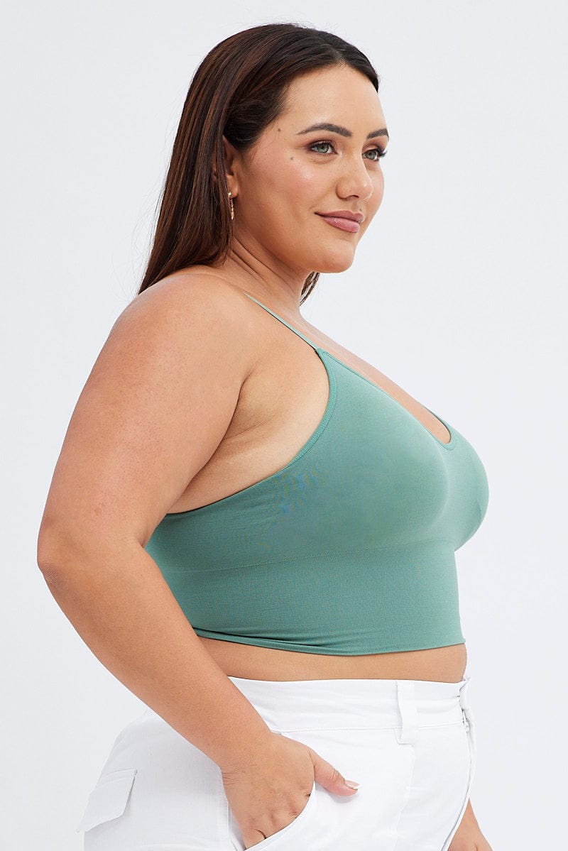 Green Seamless Bralette for YouandAll Fashion