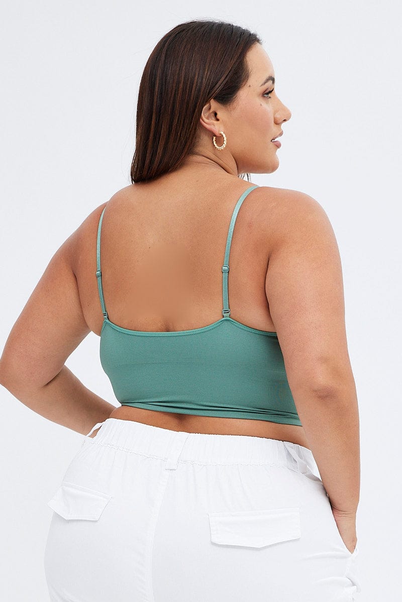 Green Seamless Bralette for YouandAll Fashion