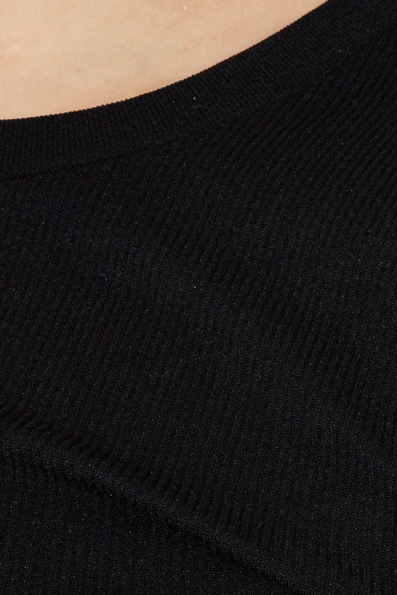 Black T-shirt Short Sleeve Crew Neck Seamless for YouandAll Fashion