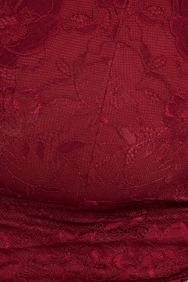 Red Lace Bralette For Women By You And All