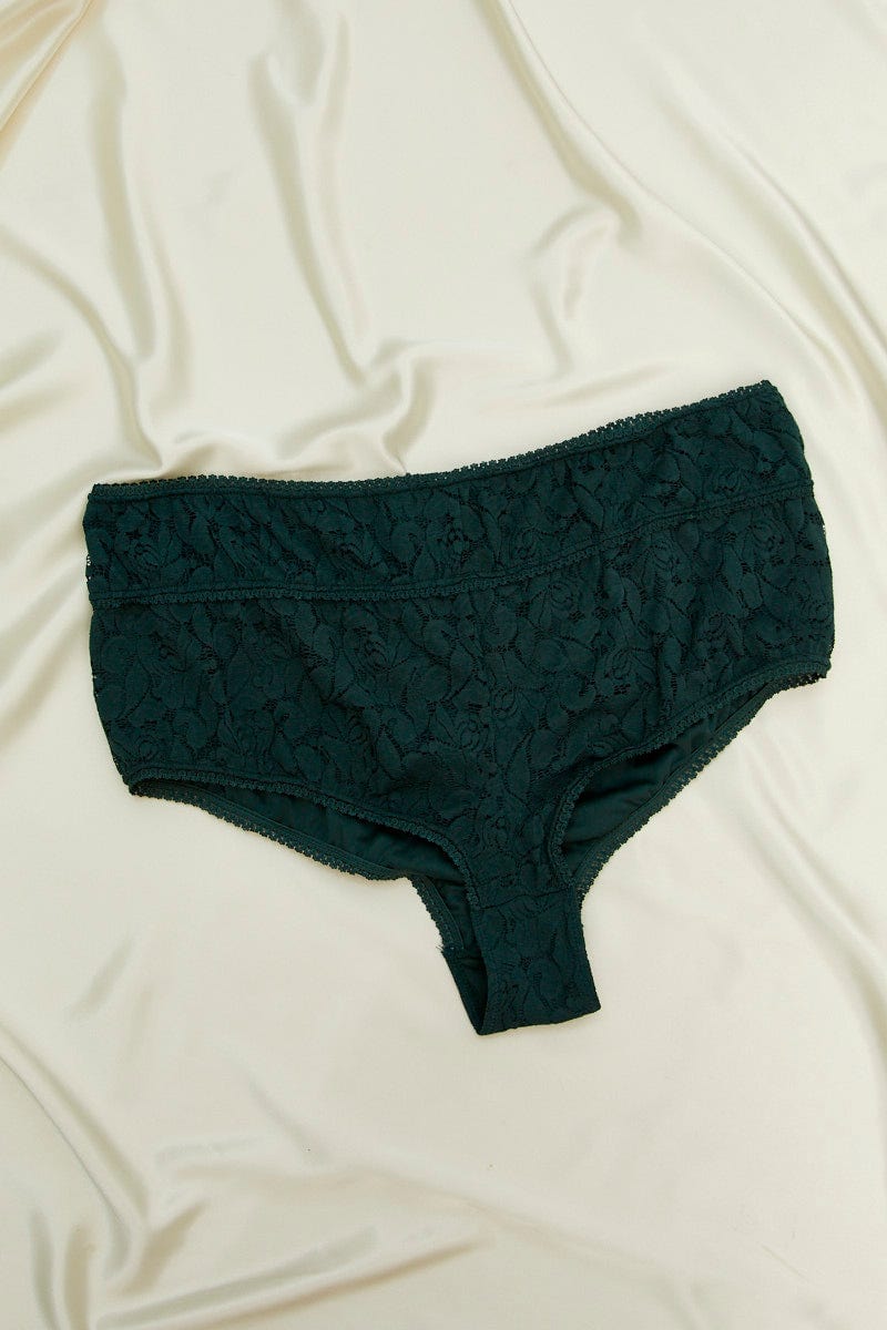 Green Lace Brief For Women By You And All