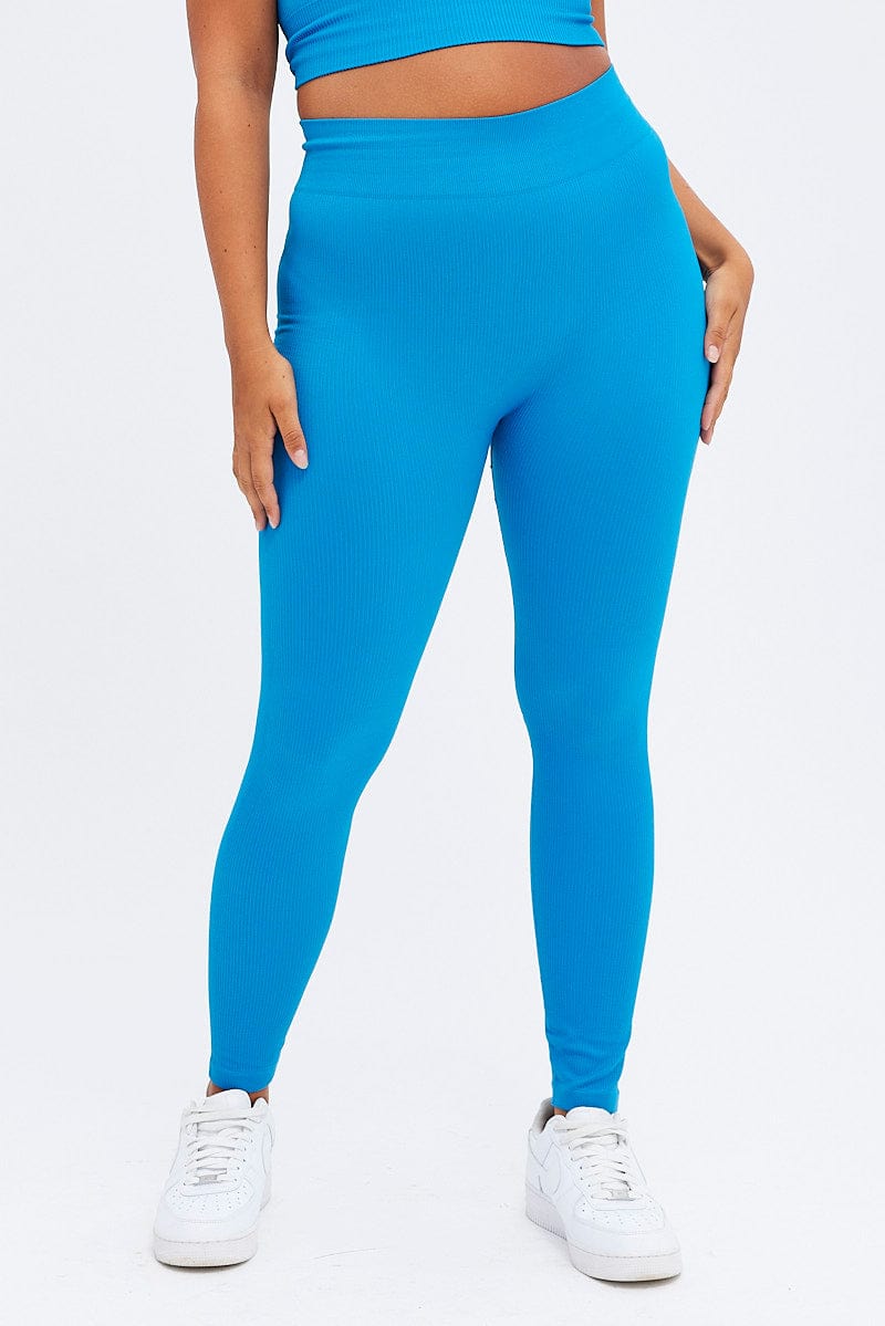 Blue Leggings Activewear for YouandAll Fashion