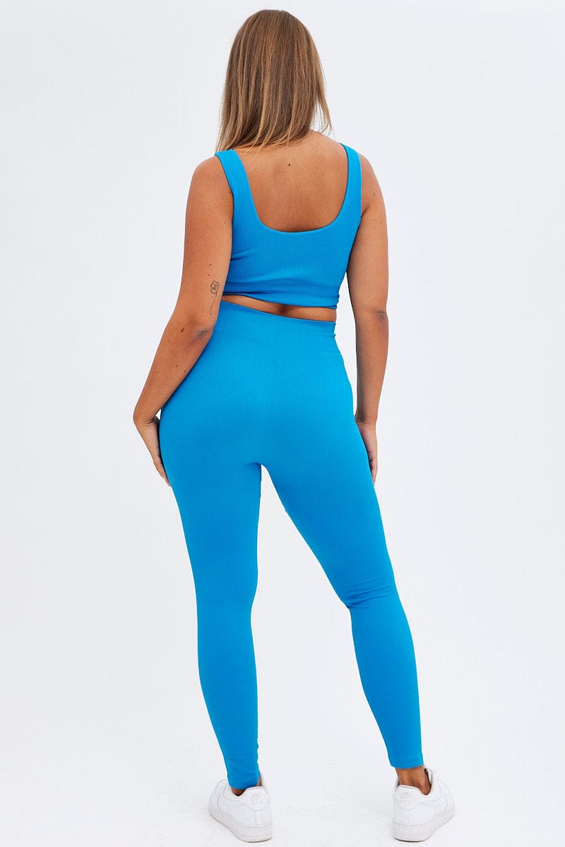 Blue Leggings Activewear for YouandAll Fashion