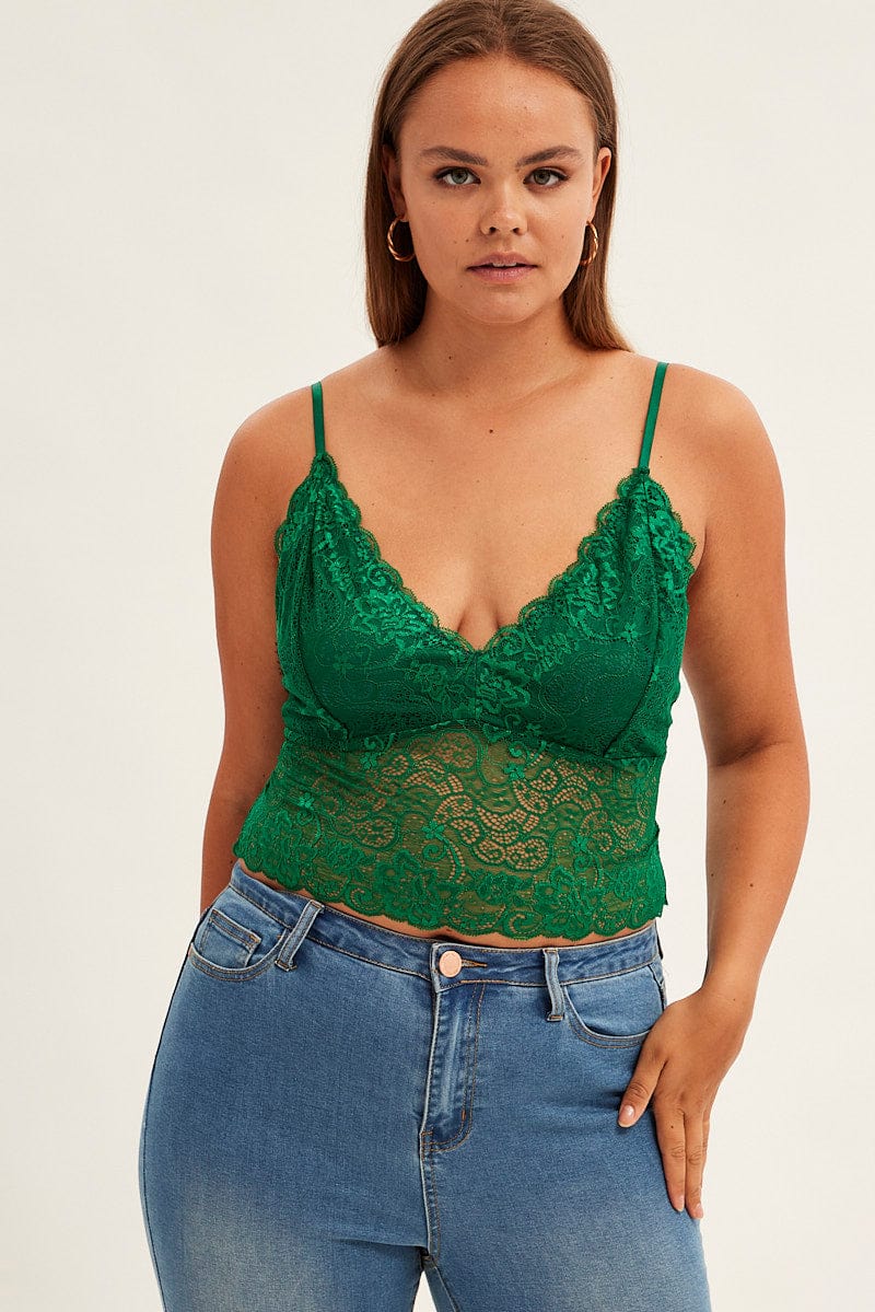 Green Bralette Lace for YouandAll Fashion