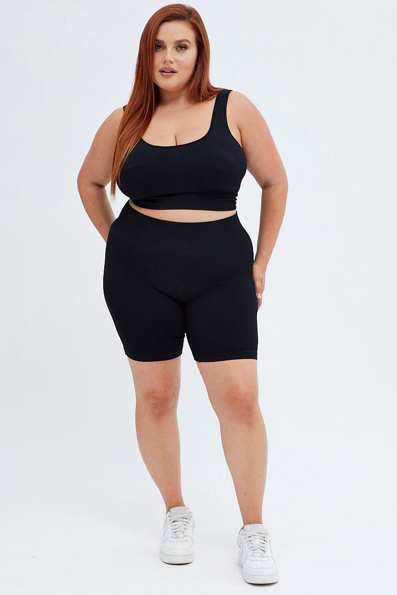 Black Bike Seamless Bike Shorts Womens Bonds Women's Move Seamless Bike Shorts Black BIG W