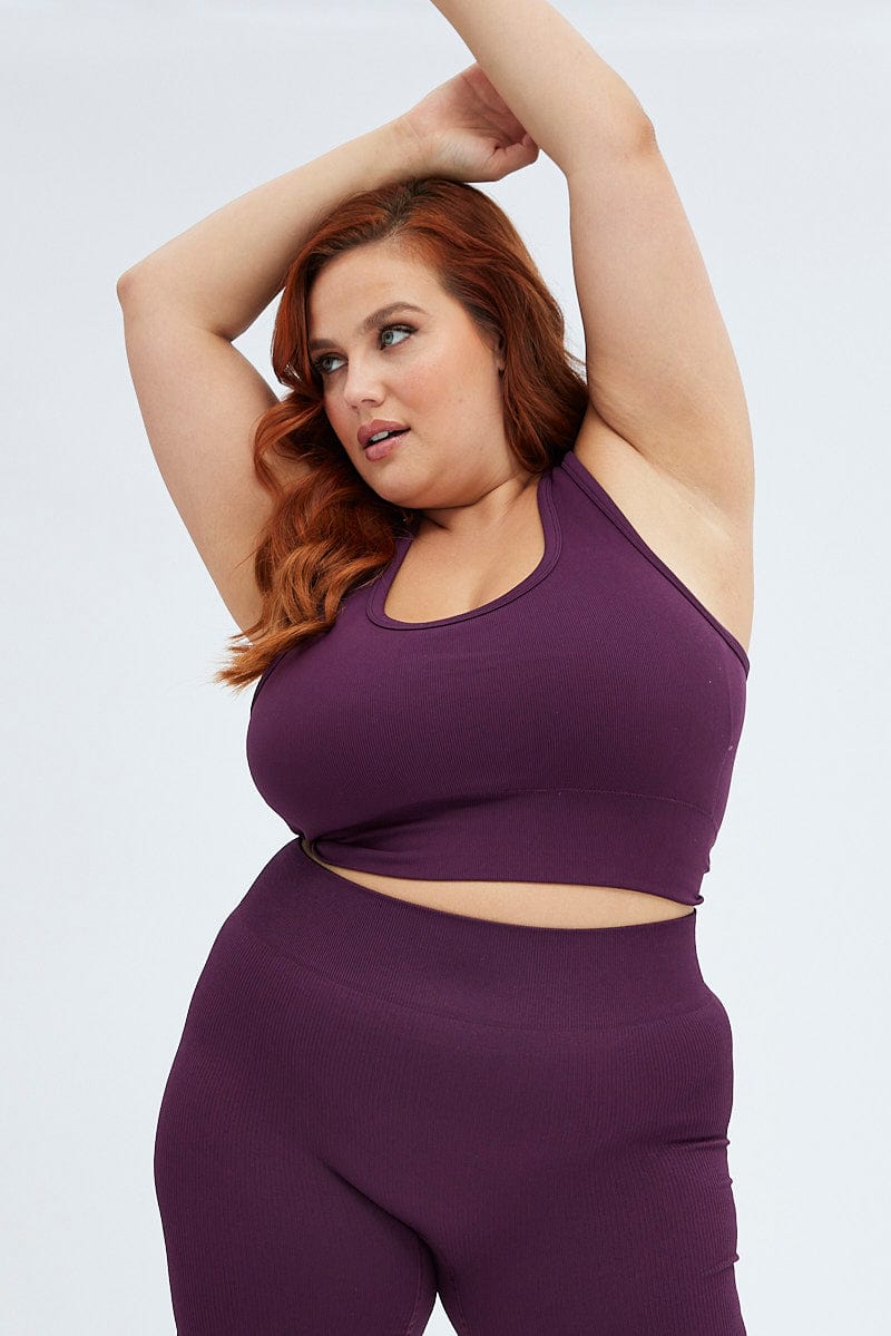 Purple Plus-Size Workout Clothing