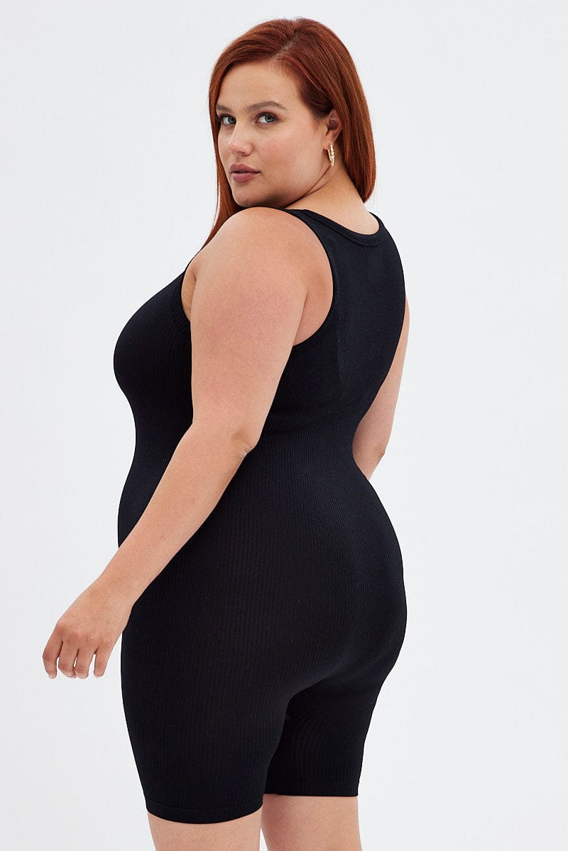 Black Unitard Seamless Activewear for YouandAll Fashion