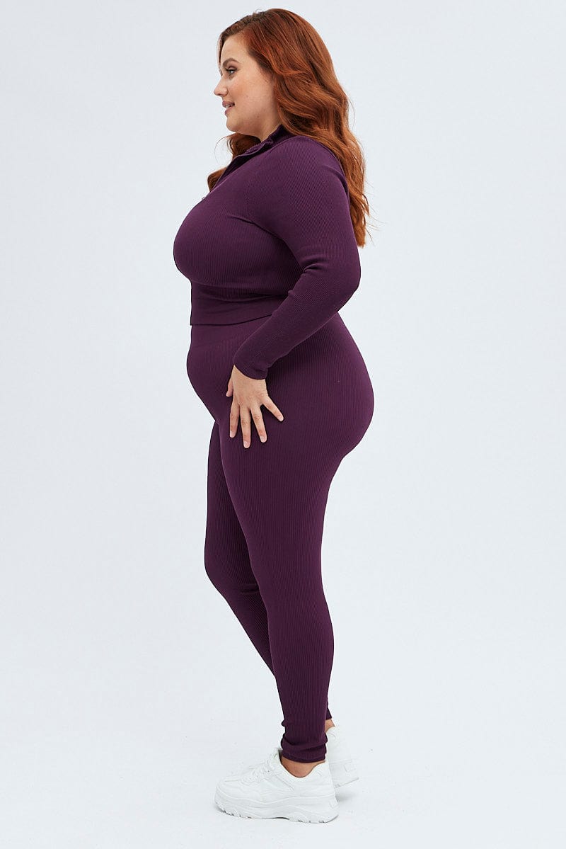 Purple Leggings Seamless Activewear for YouandAll Fashion