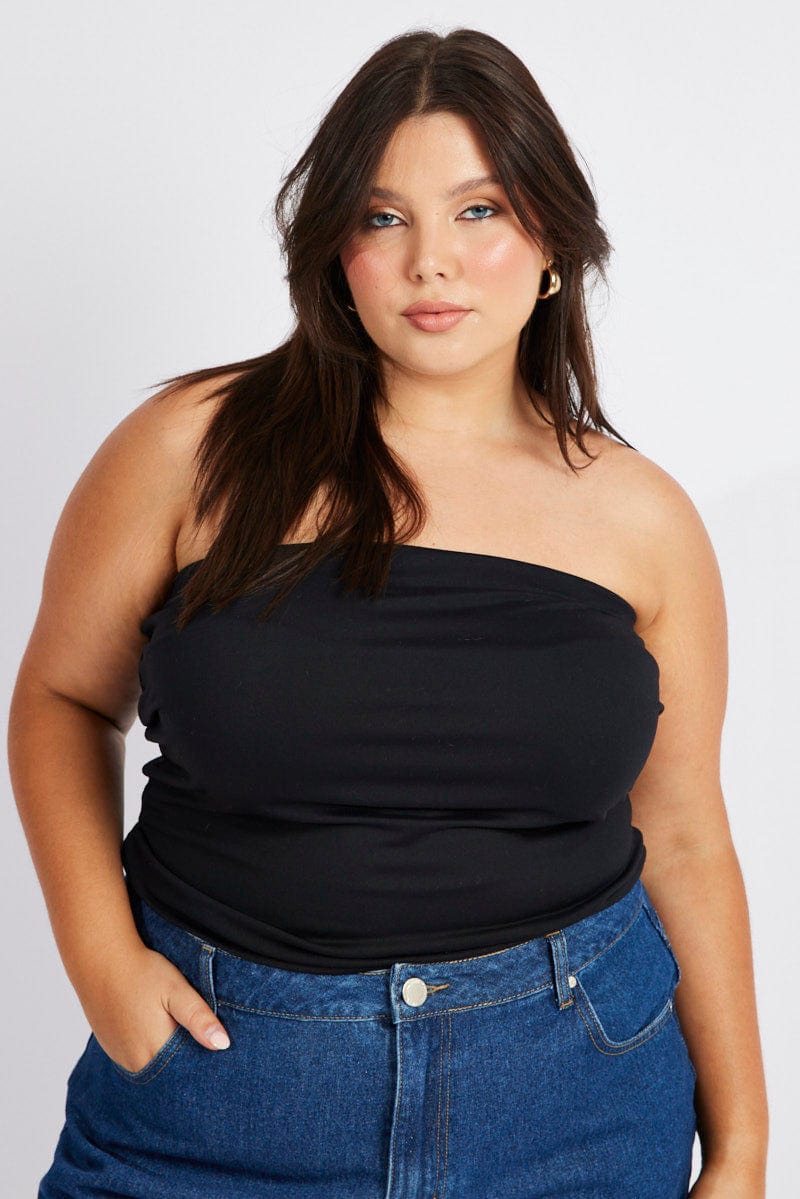 Black Bandeau Top Supersoft for YouandAll Fashion