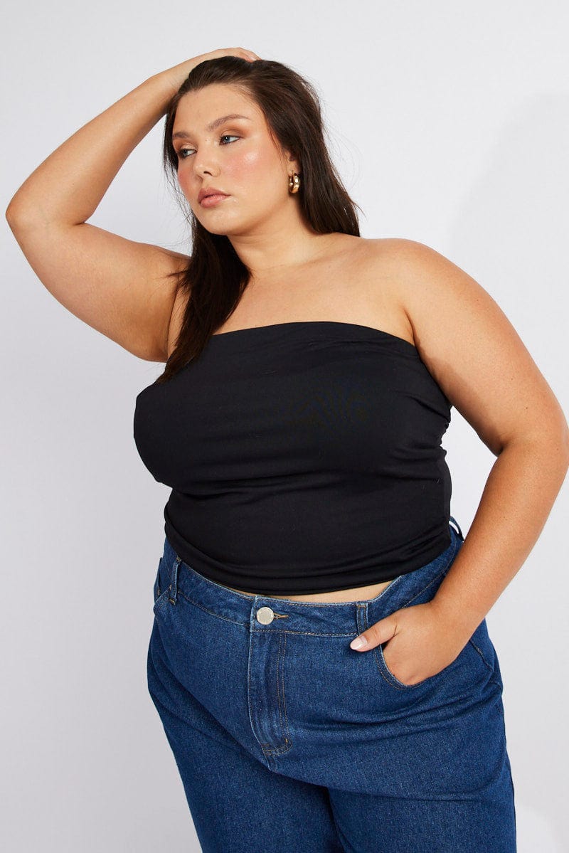 Black Bandeau Top Supersoft for YouandAll Fashion
