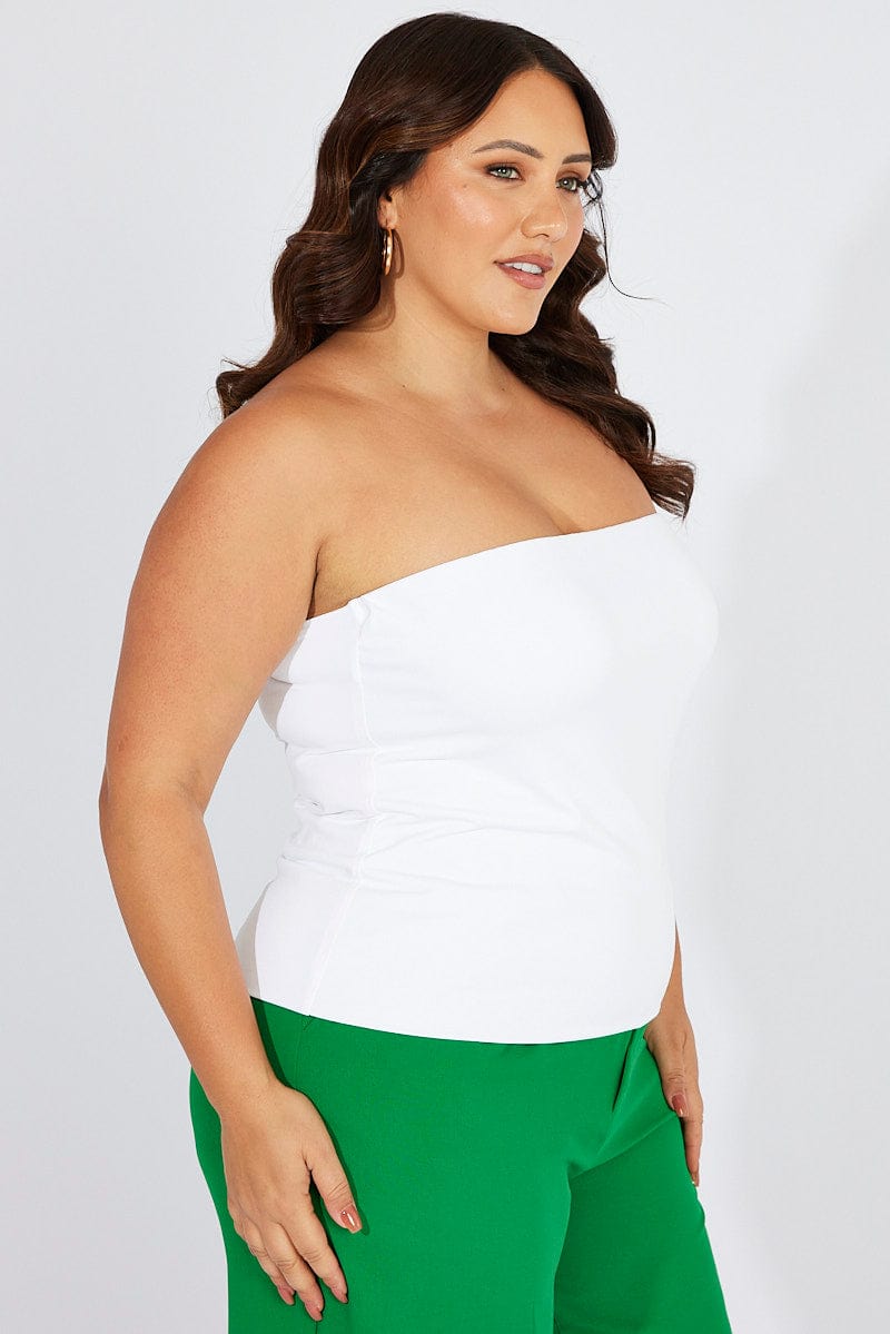 White Bandeau Top Supersoft for YouandAll Fashion