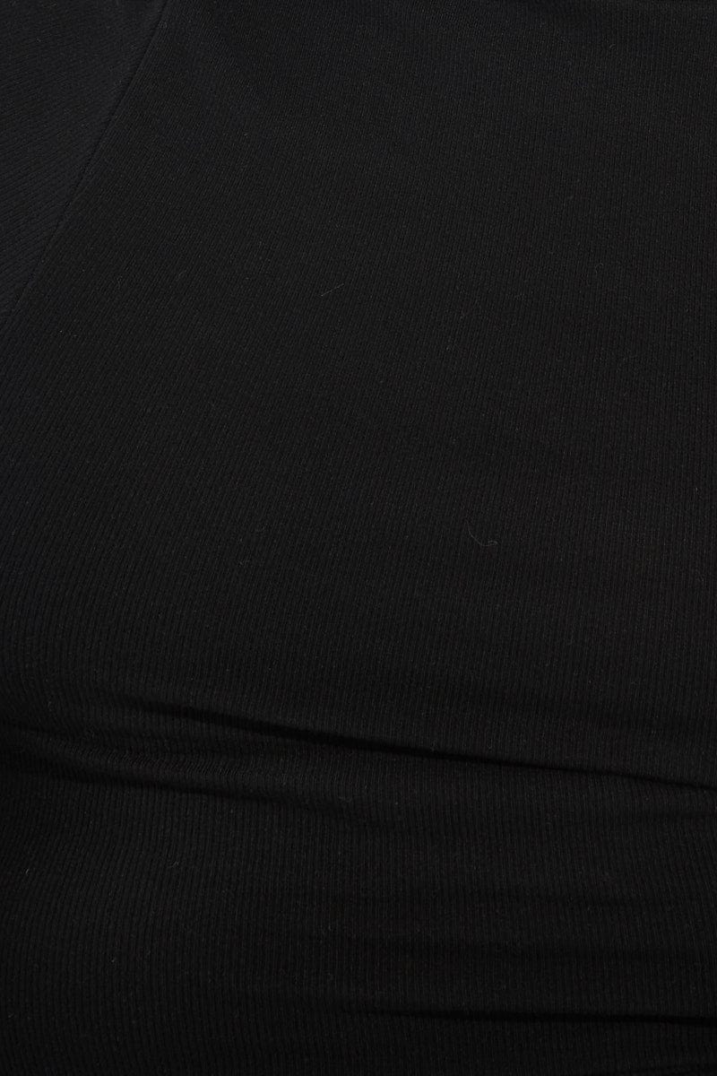 Black T Shirt Short Sleeve Crew Neck Seamless for YouandAll Fashion