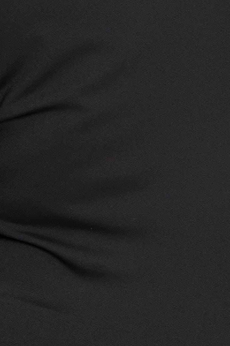 Black Long Sleeve Fleece Basic Top For Women By You And All