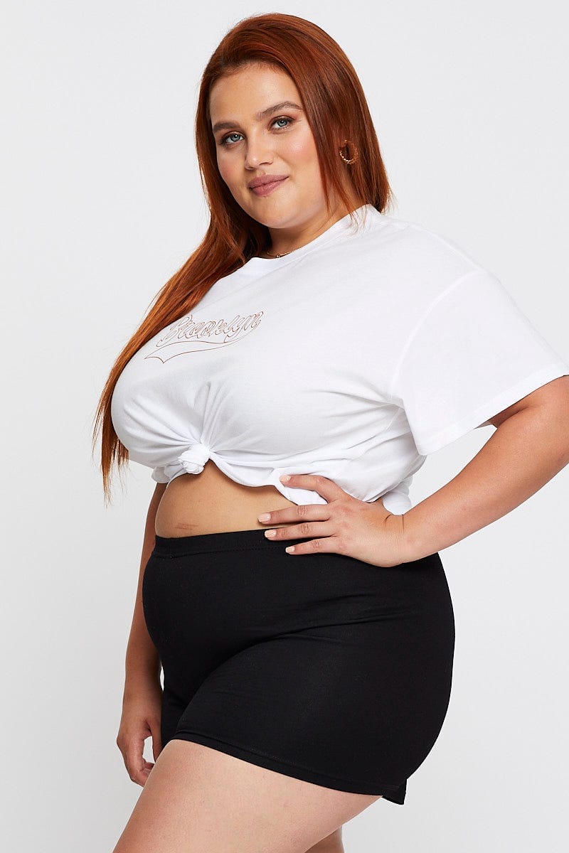 Plus Size Black Bike Shorts Cotton You All Shop Online You All