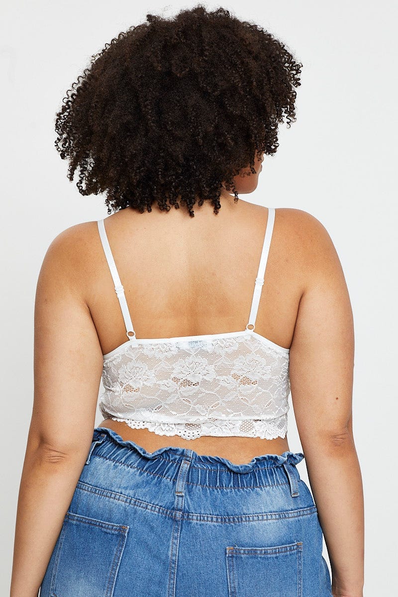 White Lace Bralette For Women By You And All