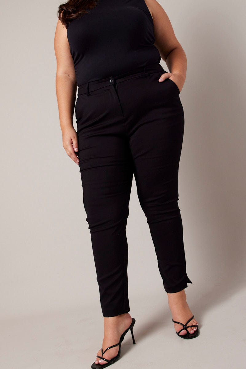 Fransa Plus Size Selection Casual pants Black – Shop Black Casual pants  from size 44-56 here