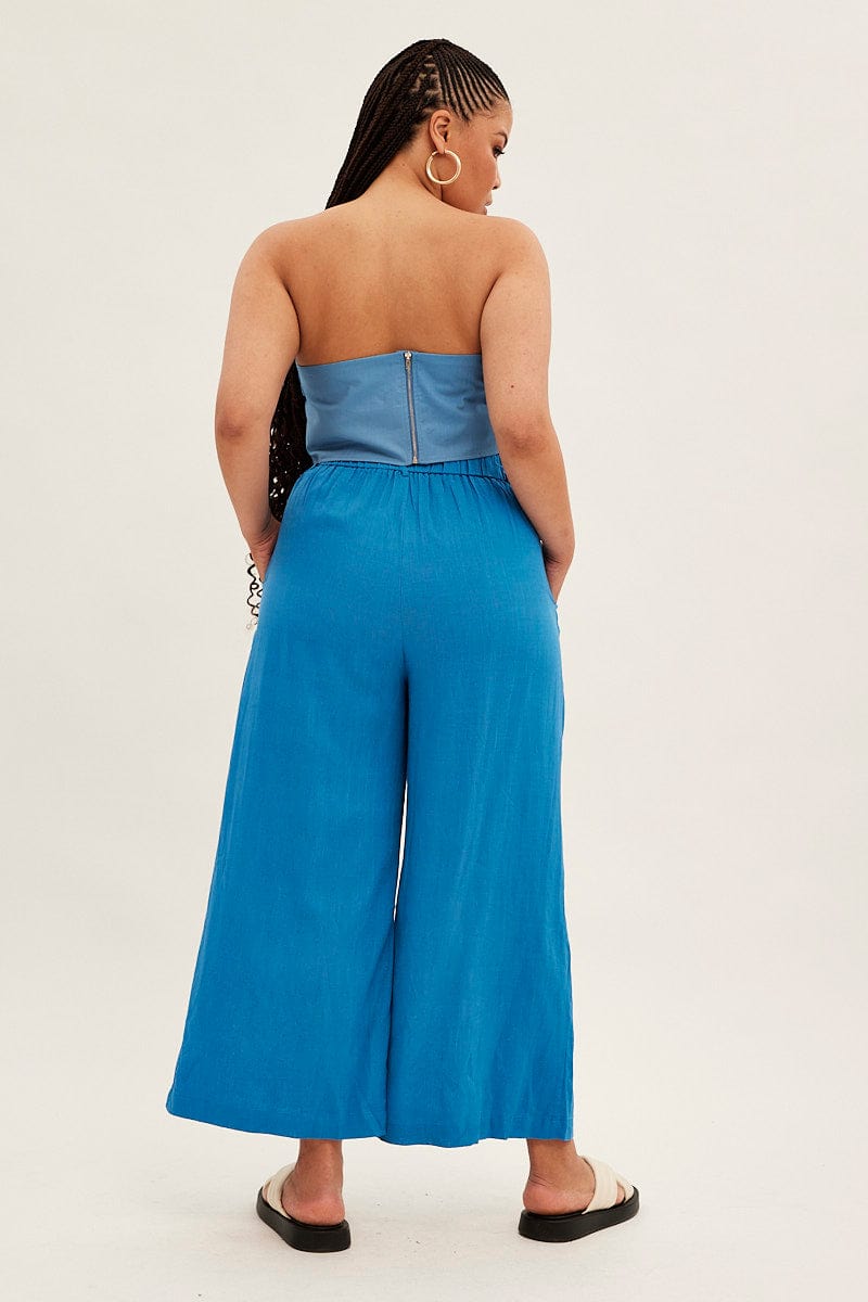 Wide Leg Denim Jumpsuit Forever 21 Plus Size Overalls Tube