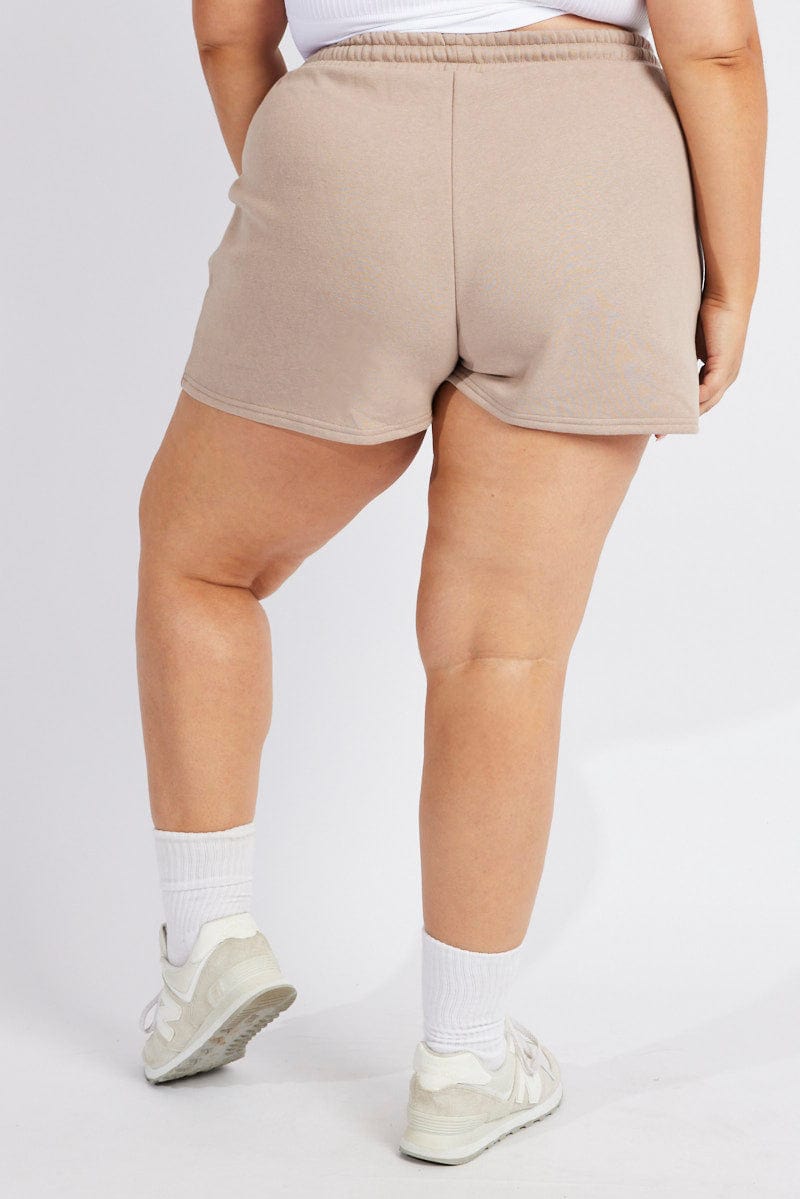 Brown Track Shorts High Waist for YouandAll Fashion