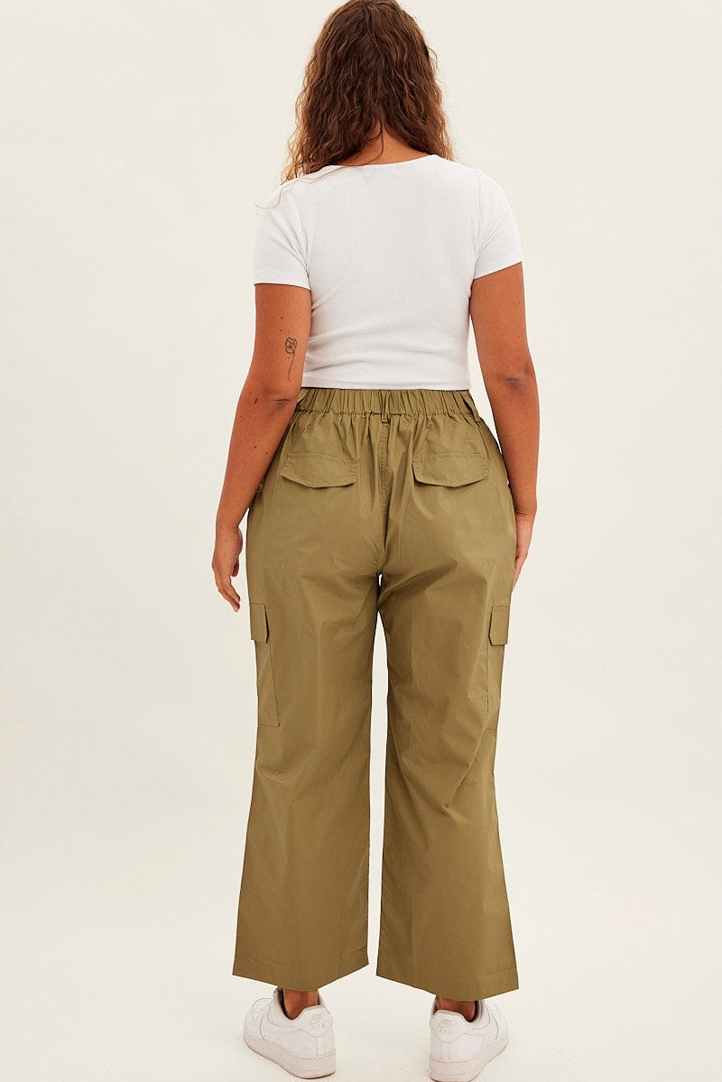 Green Cargo Pants Mid Rise for YouandAll Fashion