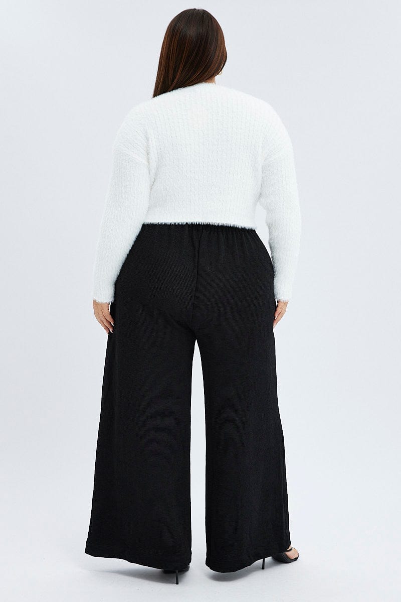 Black Wide Leg Pants High Rise for YouandAll Fashion