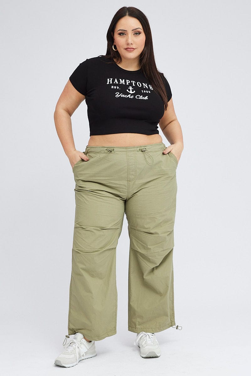 Green Parachute Pants Cargo for YouandAll Fashion