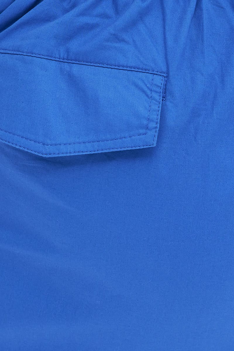 Blue Elastic Back Waist Cargo Pant for YouandAll Fashion
