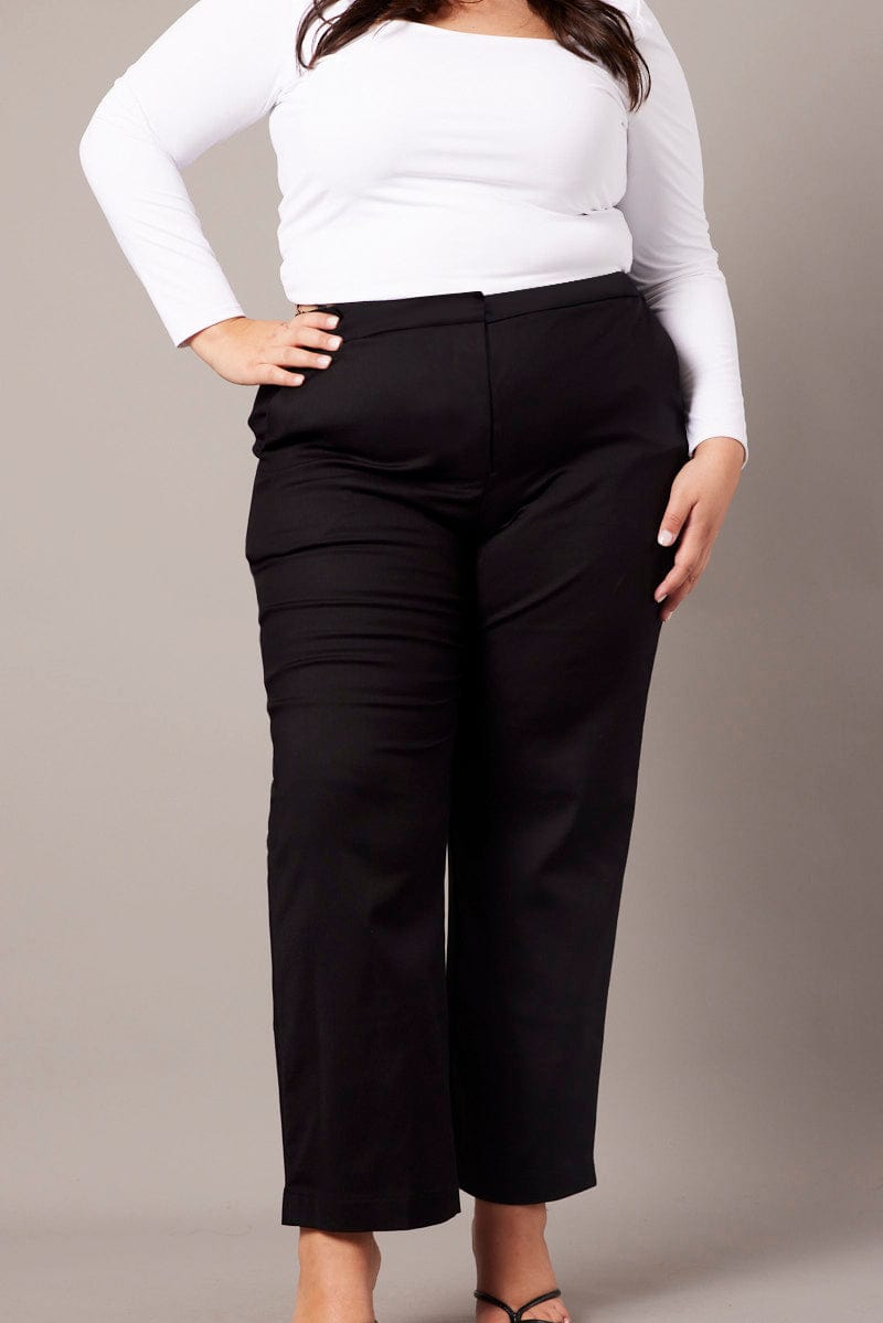 Black Slim Pants High Rise for YouandAll Fashion