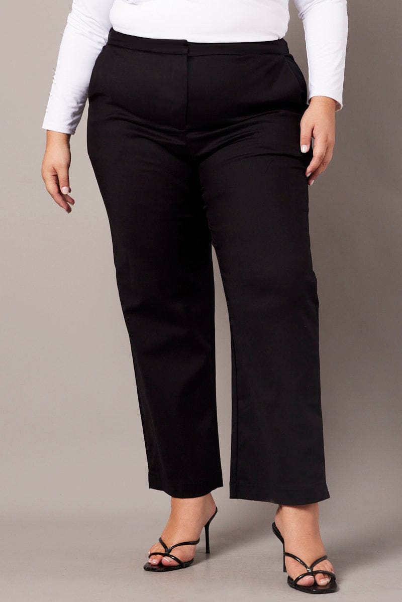 Black Slim Pants High Rise for YouandAll Fashion