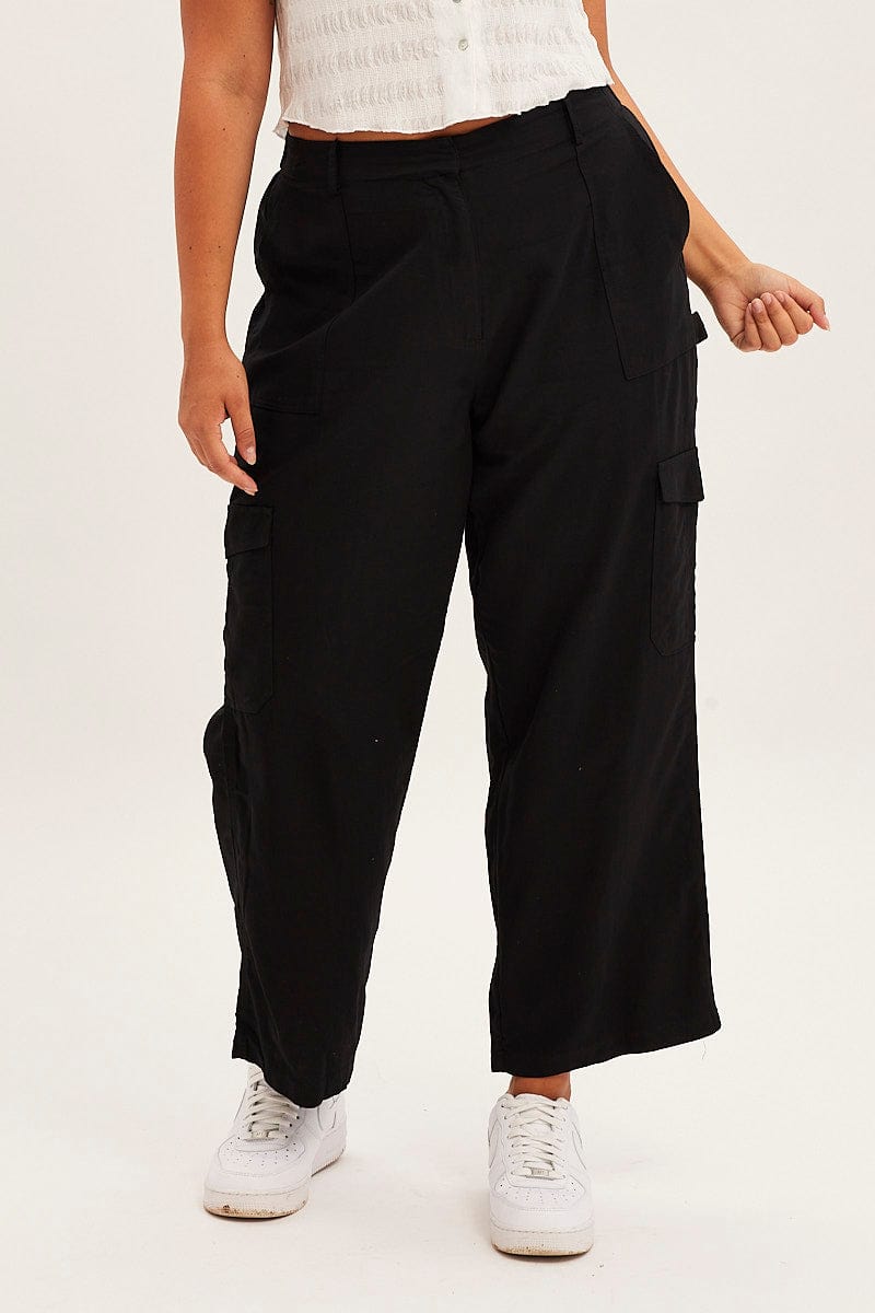 Black Cargo Pants High Rise | You + All