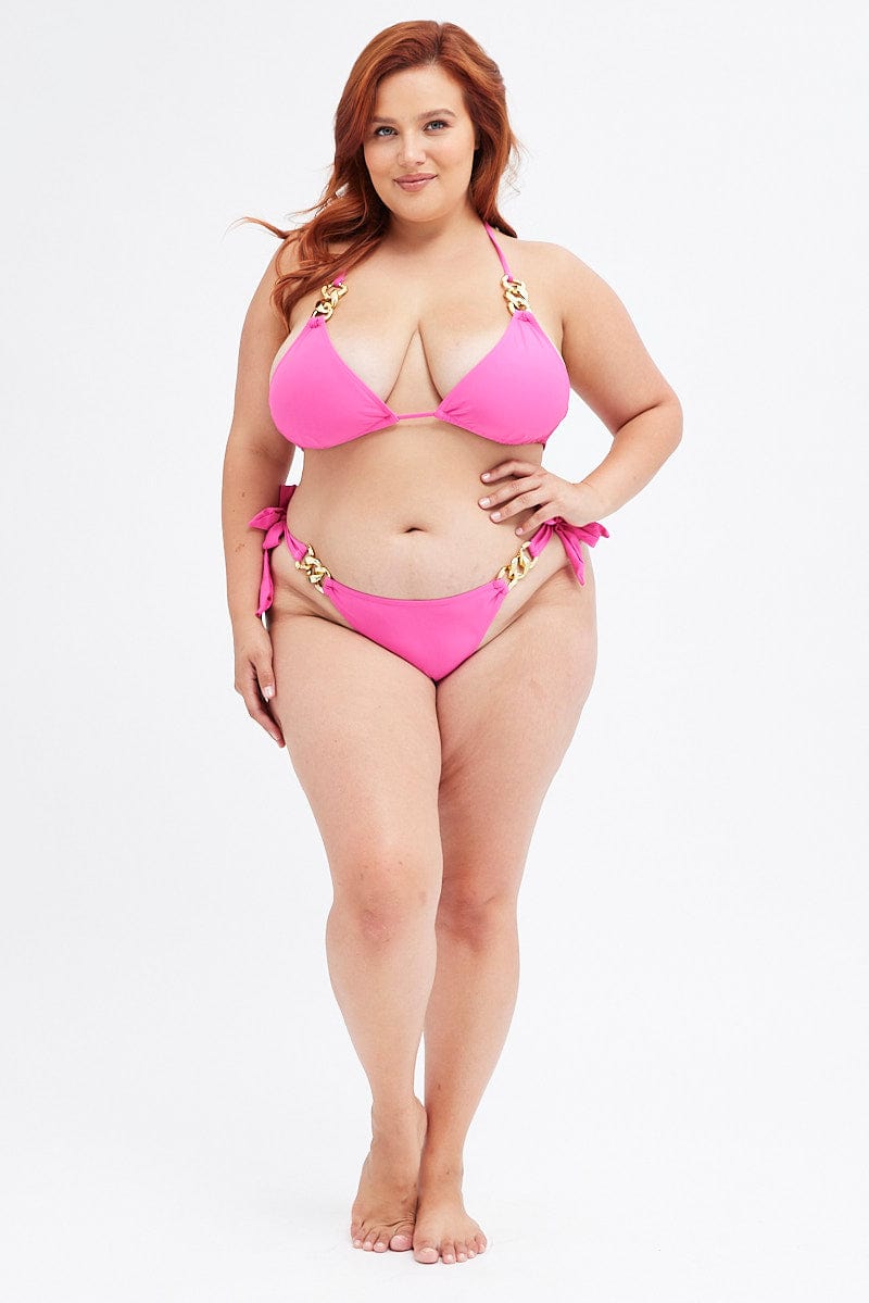 Pink Chain Detail Bikini Set for YouandAll Fashion