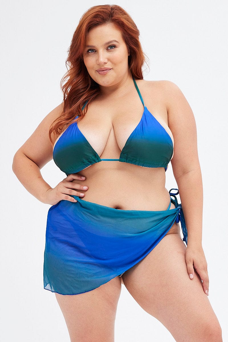 Blue Tie Side Bikini Set for YouandAll Fashion