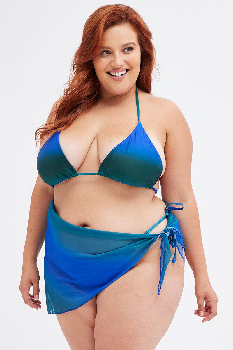 Blue Tie Side Bikini Set for YouandAll Fashion