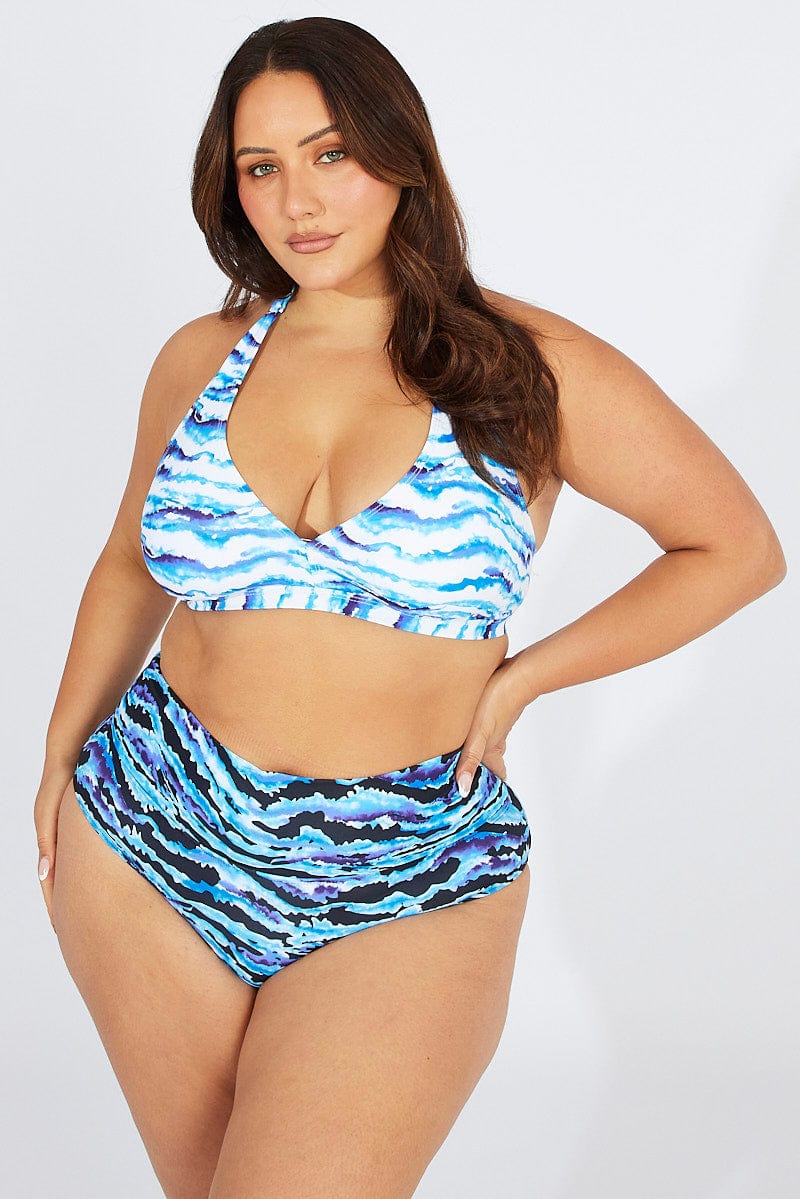 Blue Print Bikini Set for YouandAll Fashion