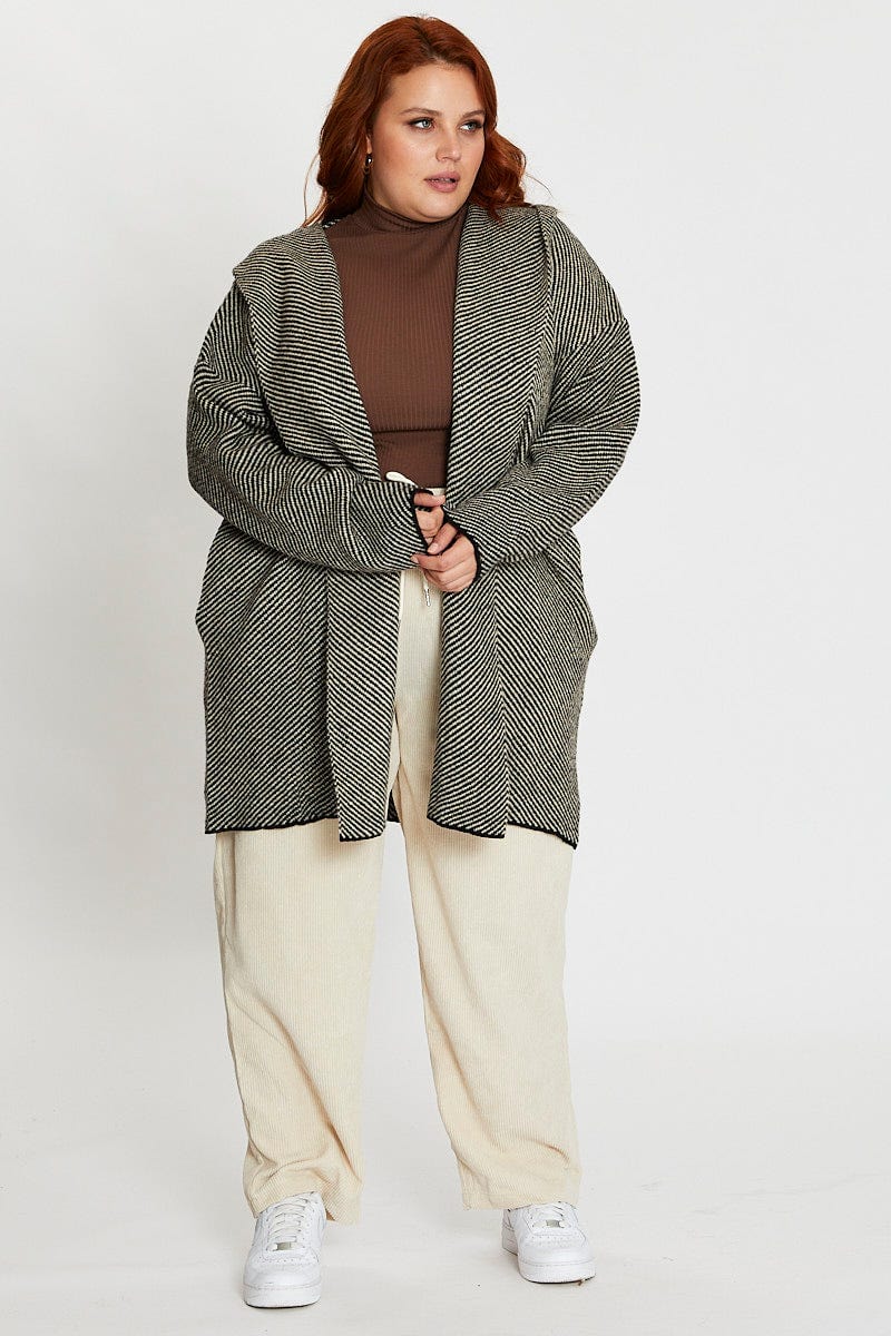 Grey Hoodied Cardigan For Women By You And All