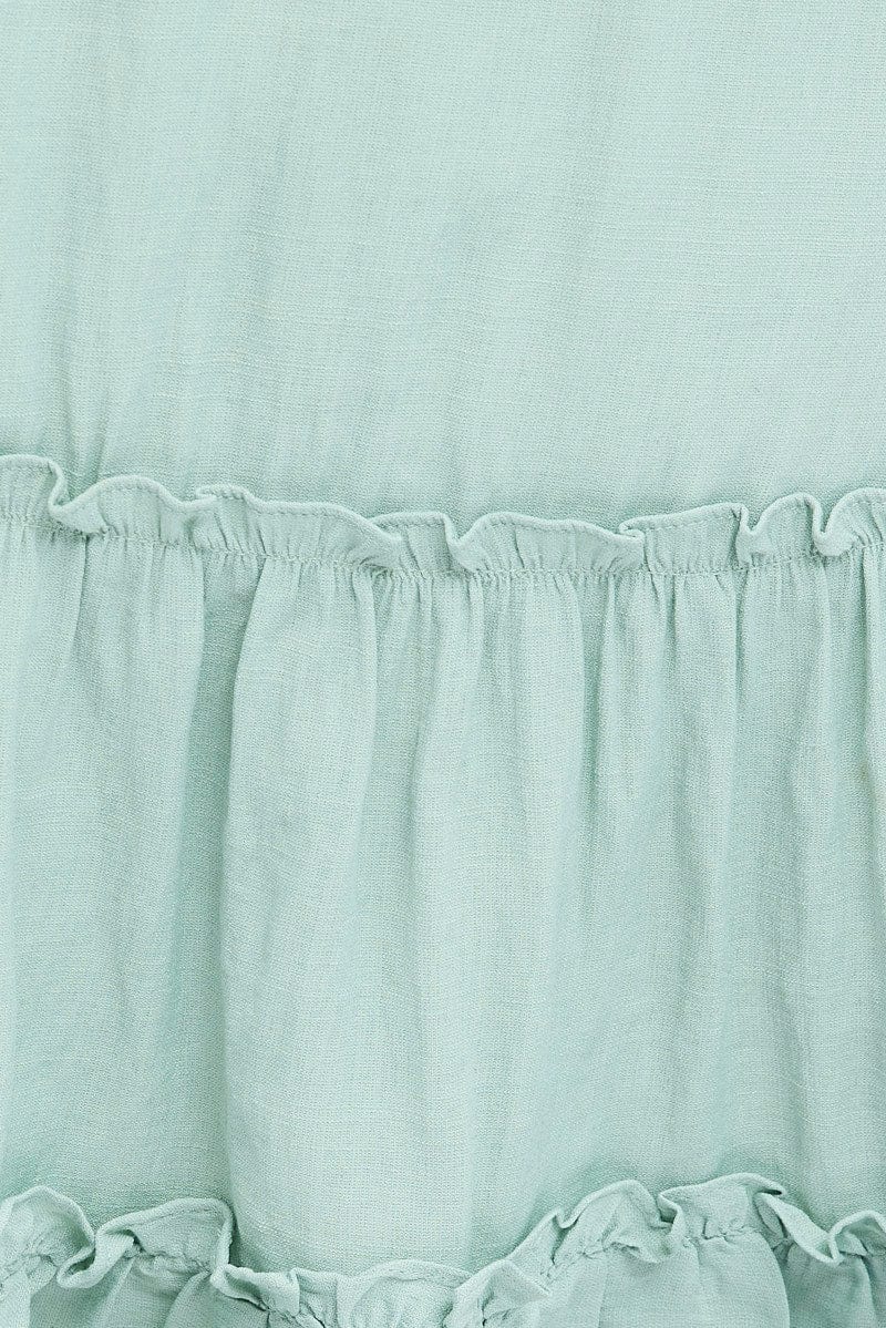 Green Fit And Flare Dress Short Sleeve V-neck | You & All Green Fit And Flare Dress Short Sleeve V-neck | You & All