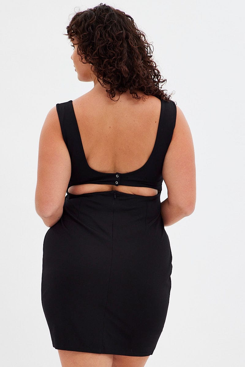 Bodycon Back Design Black Bodycon Dress Sleeveless Back Cut Out | You & All