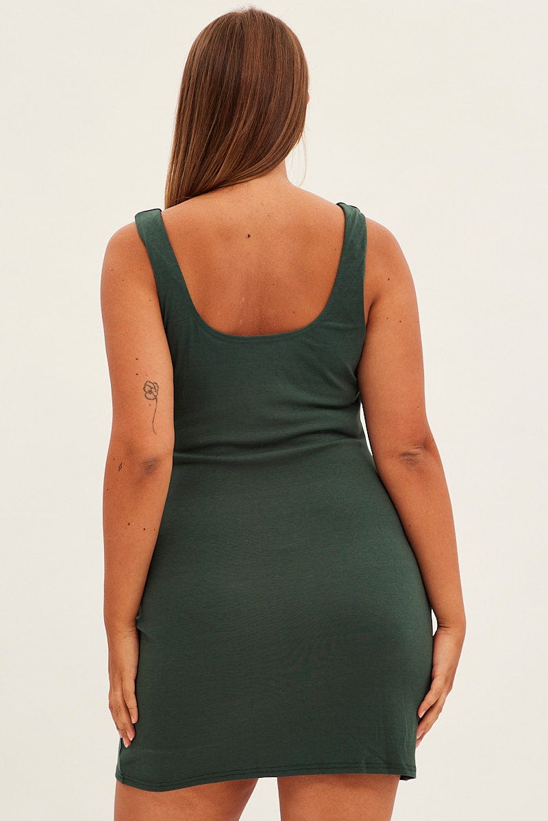 Green Bodycon Sleeveless Mini Dress for YouandAll Fashion