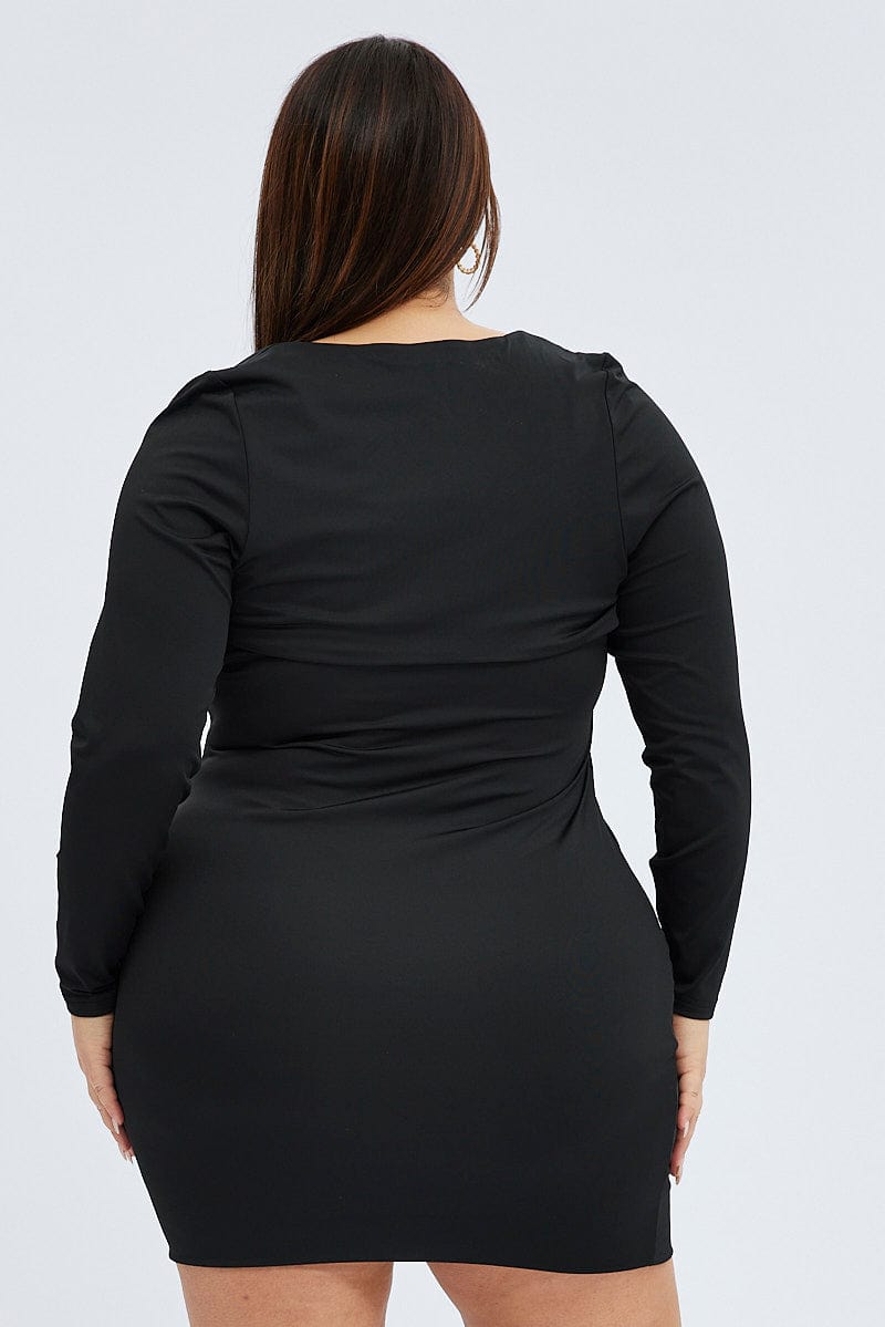 Black Strapless Bodycon Dress Shrug Set | You & All Black Strapless Bodycon Dress Shrug Set | You & All