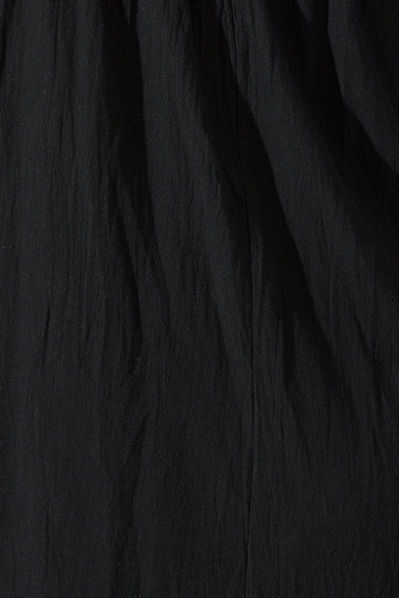 Black Off Shoulder Cotton Blend Dress for YouandAll Fashion
