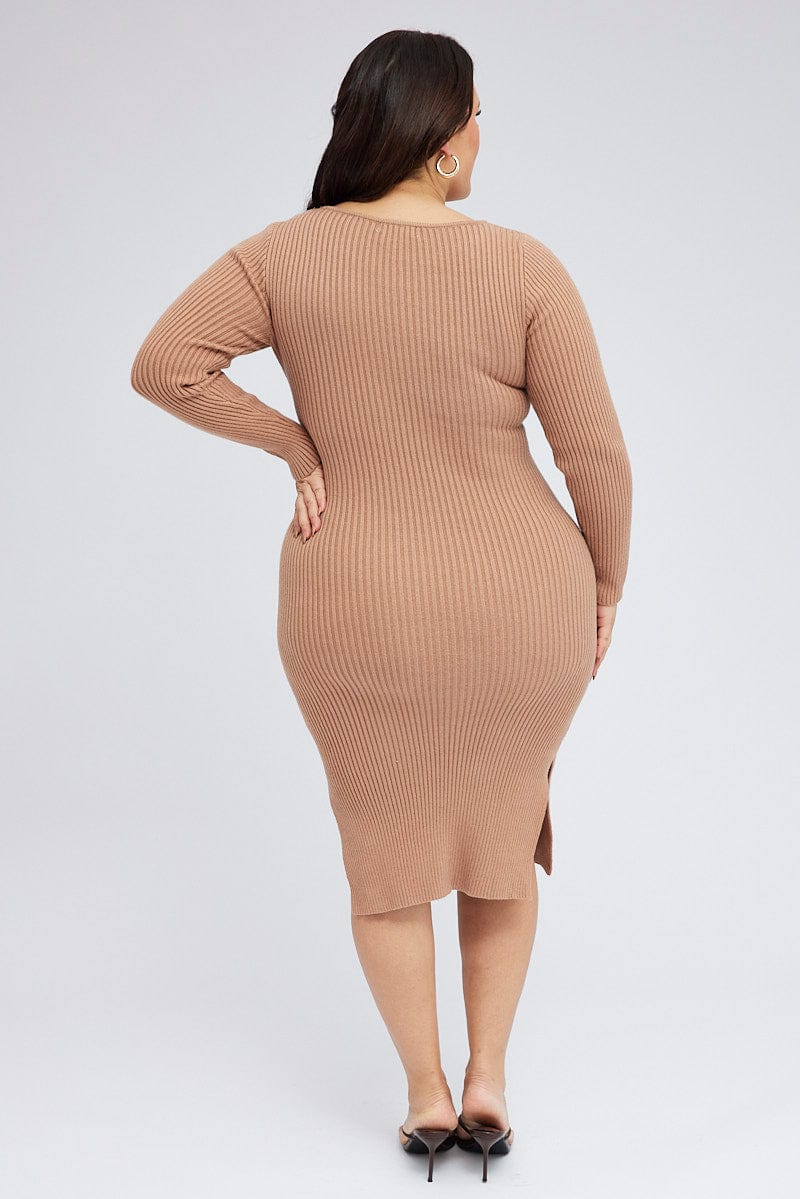 Camel knit hot sale dress